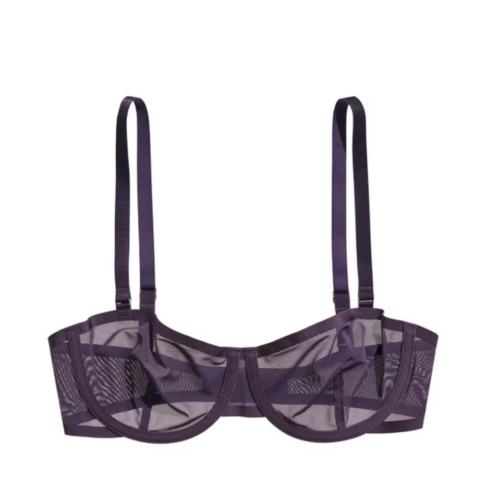 Cuup The Balconette Mesh Bra in Dusk 32C